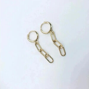 HUGGIE Chain Hoops Earrings